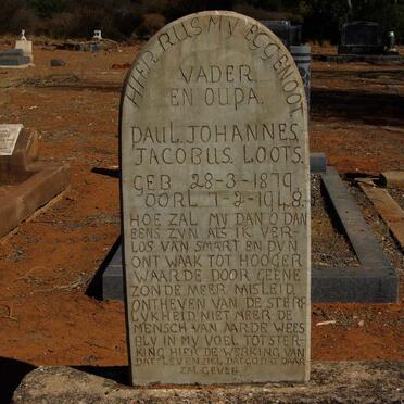 LOOTS Paul Johannes Jacobus 1879-1948