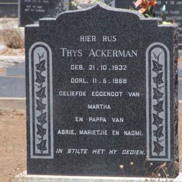 ACKERMAN Thys 1932-1968