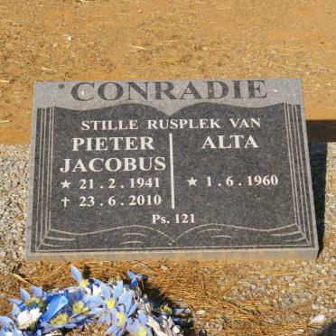 CONRADIE Pieter Jacobus 1941-2010 &amp; Alta 1960-