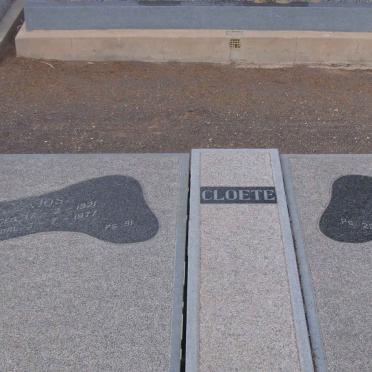 CLOETE Jos 1921-1977 &amp; Ada 1926-