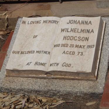 HODGSON Johanna Wilhelmina  -1959