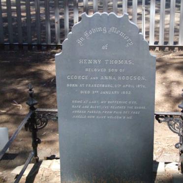 HODGSON Henry Thomas 1876-1892