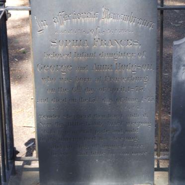 HODGSON Sophia Frances  1875-1875