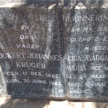 KRUGER Ockert Johannes 1882-1963 &amp; Alida Margaretha Maria DU TOIT 1884-1957