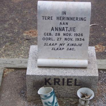 KRIEL Annatjie 1926-1934
