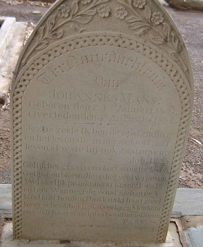 MANS Johannes 1867-1882