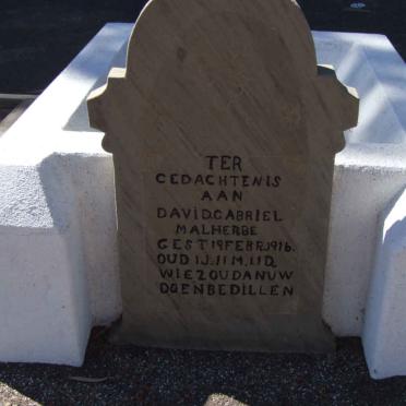 MALHERBE David Gabriel -1916