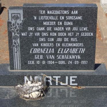 NORTJE Cornelia Elizabeth nee VAN SCHALKWYK 1904-1997