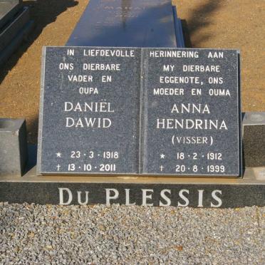PLESSIS Daniël Dawid, du 1918-2011 &amp; Anna Hendrina VISSER 1912-1999