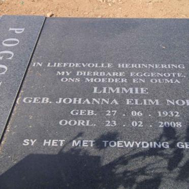 POGGENPOEL Johanna Elim nee NORTJÉ 1932-2008