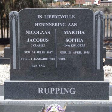RUPPING Nicolaas Jacobus &amp; Martha Sophia KRUGEL 1925-