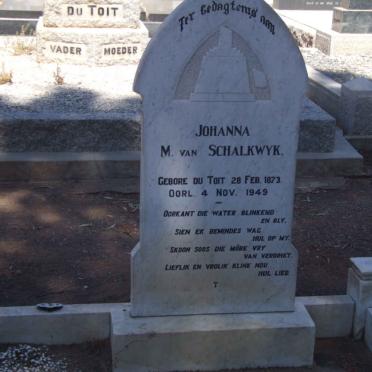 SCHALKWYK M., van nee Du TOIT -1949