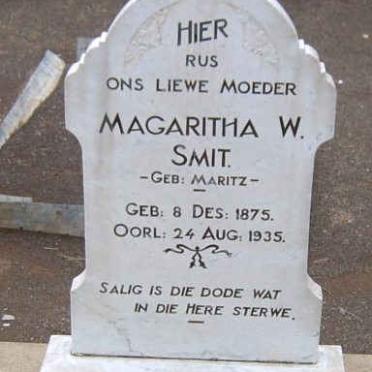 SMIT Magaritha W. nee MARITZ 1875-1935