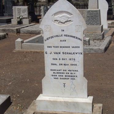 SCHALKWYK G.J., van 1870-1944