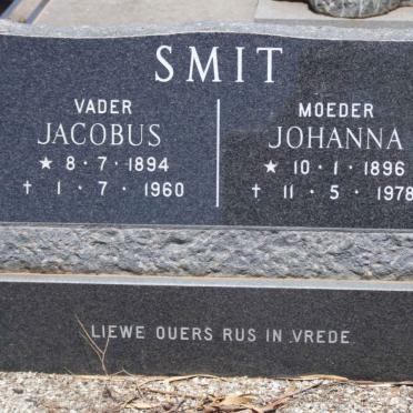 SMIT Jacobus 1894-1960 &amp; Johanna 1896-1978