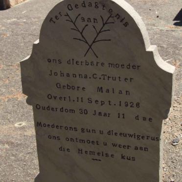 TRUTER Johanna C. nee MALAN  -1928