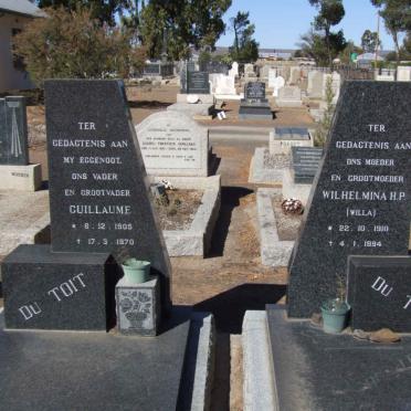 TOIT Guillaume, du 1905-1970 &amp; Wilhelmina H.P. 1910-1994