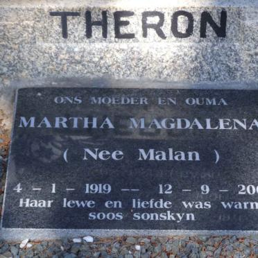 THERON Petrus Jacobus Lodivicus 1908-1971 &amp; Martha Magdalena MALAN 1919-2001