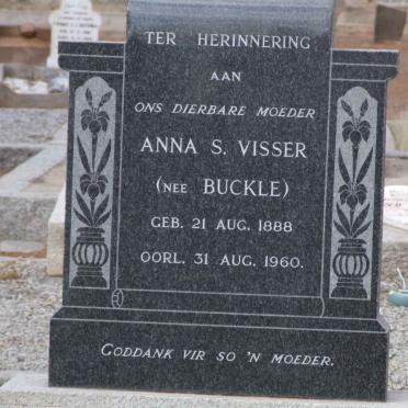 VISSER Anna S. nee BUCKLE 1888-1960
