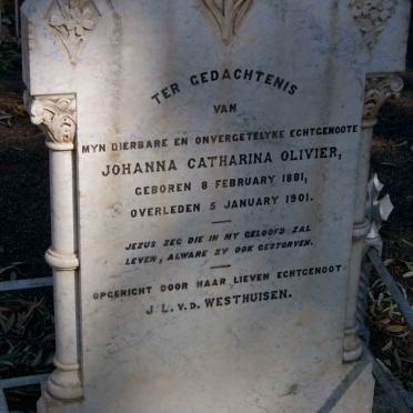 WESTHUISEN Johanna Catharina, v.d. nee OLIVIER 1881-1901 