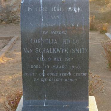 SCHALKWYK Cornelia Higgo, van nee SMIT 1918-1950