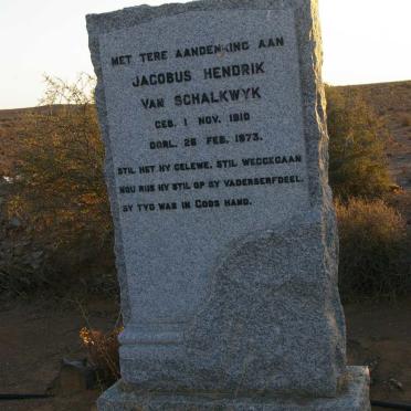 SCHALKWYK Jacobus Hendrik, van 1910-1973