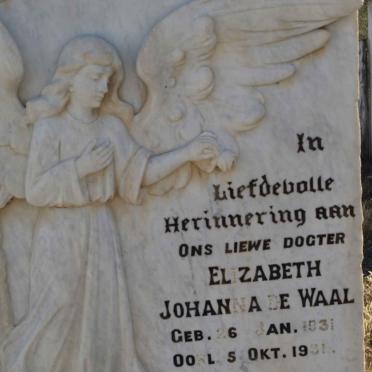 WAAL Elizabeth Johanna, de 1931-1931