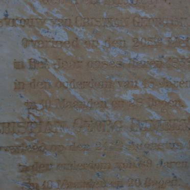 IMMELMAN Christian Georg -1866 &amp; Anna Elizabetta MIJBURG -1858