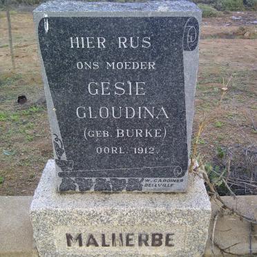 MALHERBE Gesie Gloudina nee BURKE -1912