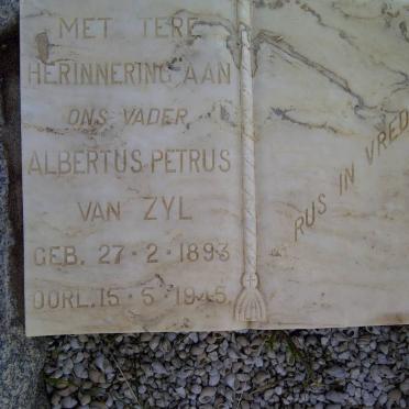 ZYL Albertus Petrus, van 1893-1945
