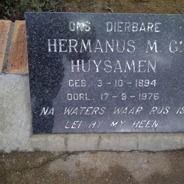HUYSAMEN Hermanus M.C. 1894-1976