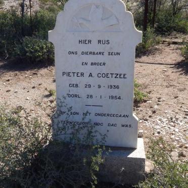 COETZEE Pieter A. 1936-1954