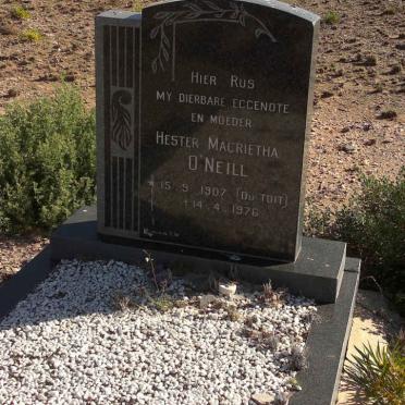 O'NEILL Hester Magrietha nee DU TOIT 1907-1976