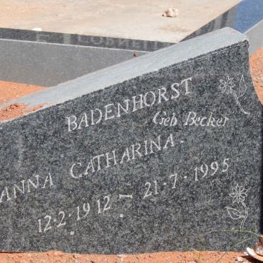 BADENHORST Anna Catharina nee BECKER 1912-1995