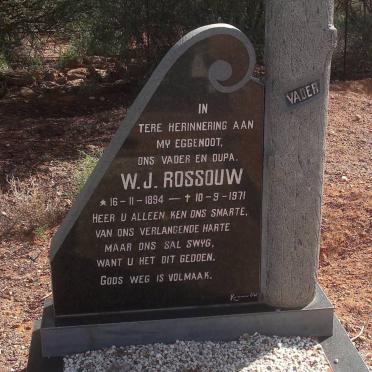 ROSSOUW W.J. 1894-1971
