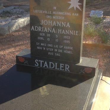 STADLER Johanna Adriana 1903-1995