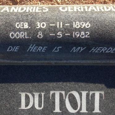 TOIT Andries Gerhardus, du 1896-1981
