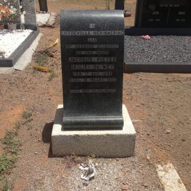 WET Jacobus Pieter, de 1895-1951