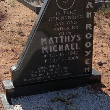 ROOYEN Matthys Michael, van 1947-2008