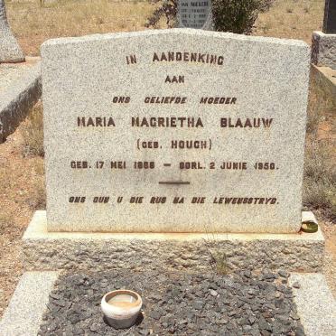 BLAAUW Maria Magrietha nee HOUGH 1866-1950