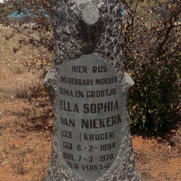 NIEKERK Ella Sophia, van nee KRUGER 1894-1970