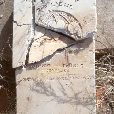 KOTZE Gloudina Maria 1925-1927