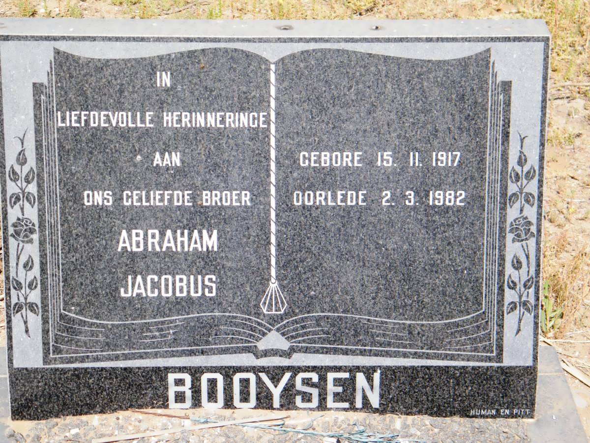 BOOYSEN Abraham Jacobus 1917-1982