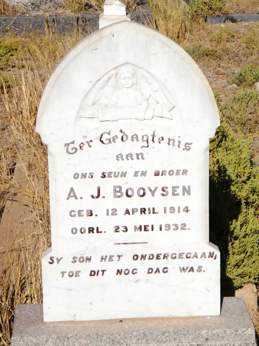 BOOYSEN A.J. 1914-1932