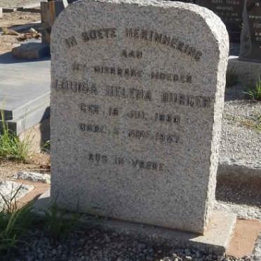 BURGER Louisa Helena 1860-1957