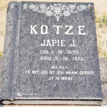 KOTZE Japie J. 1895-1976 &amp; Sophia Maria MÖLLER 1897-1987