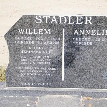 STADLER Willem 1953-2005 &amp; Annelie 1955-