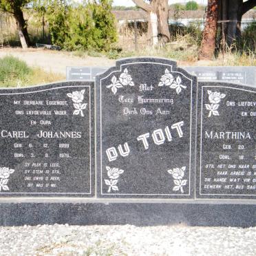 TOIT Carel Johannes, du 1899-1976 &amp; Marthina Hermina 1906-1994