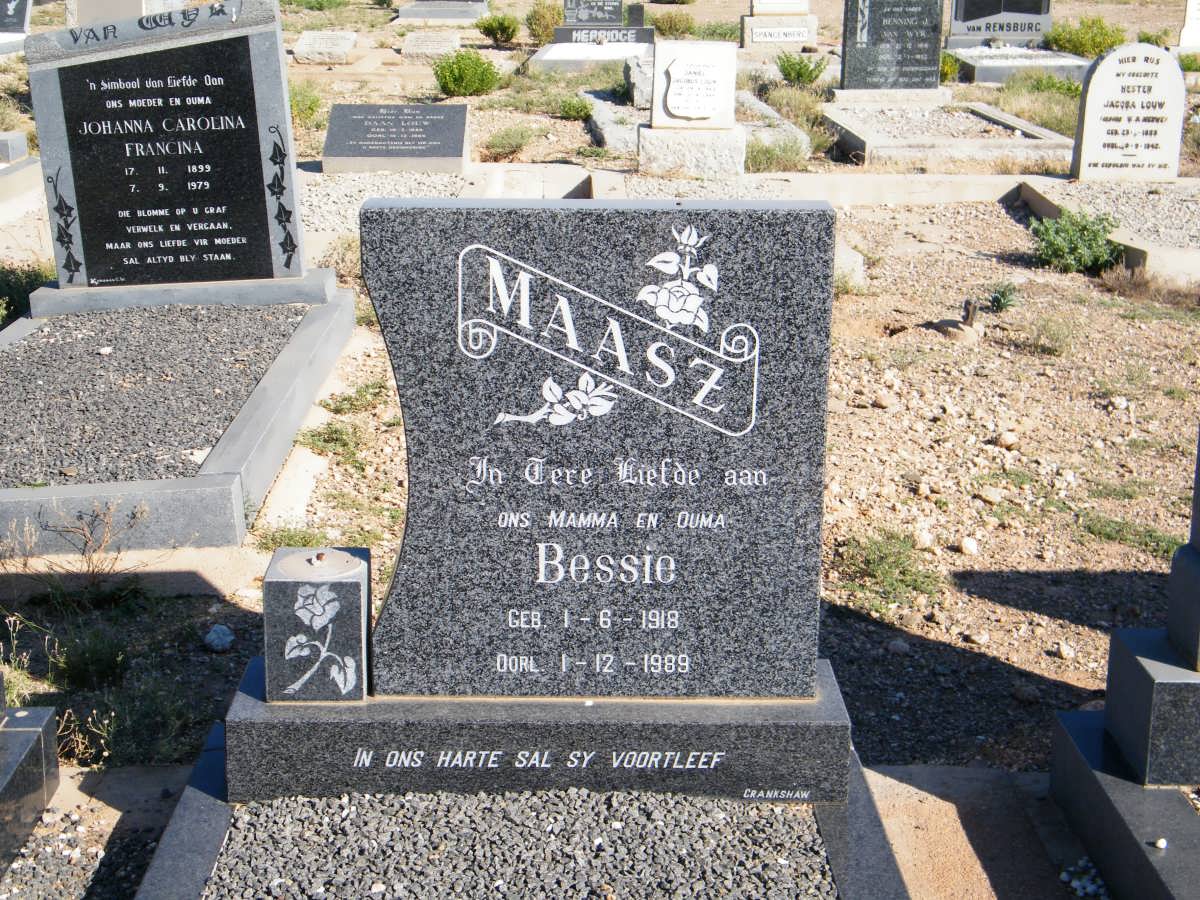 MAASZ Bessie 1918-1989