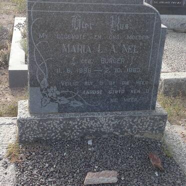 NEL Maria L.A. nee BURGER 1898-1963